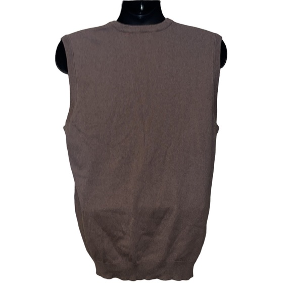 IZOD V~Neck Sweater Vest~Cotton/Wool Blend~Unisex~Grandpa Vest - Picture 5 of 6